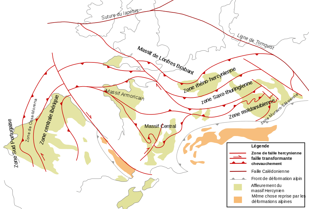 Massifs varisques européens